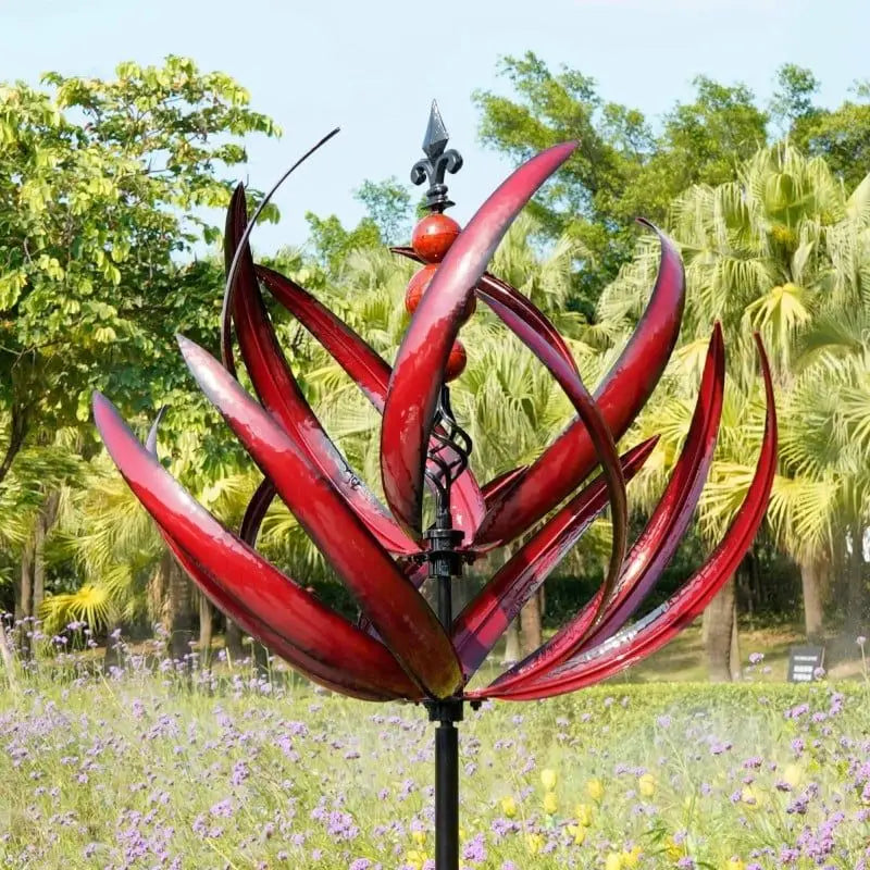 Charly | Garden Kinetic Wind Spinner Decor - Swirling Petal Design