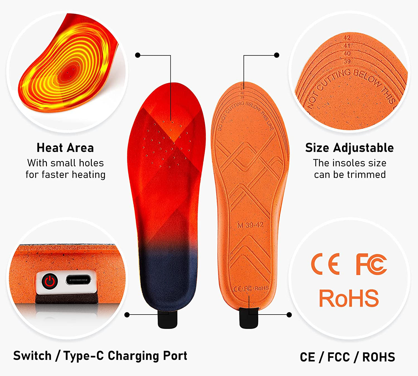 Charly | Heated Insoles with Rechargeable Wireless Heat