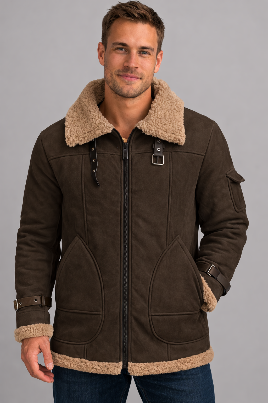 Charly Men's Camel Stylish Flying Jacket