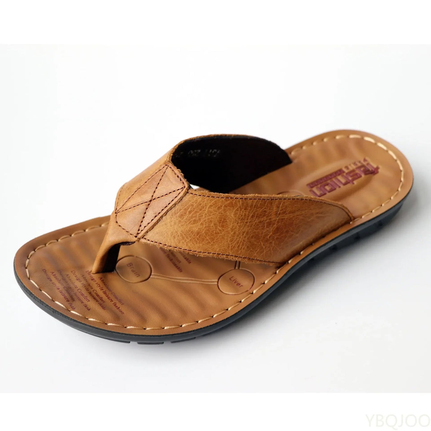 Charly | Men's Flip-Flop Sandals with Stitched Detail