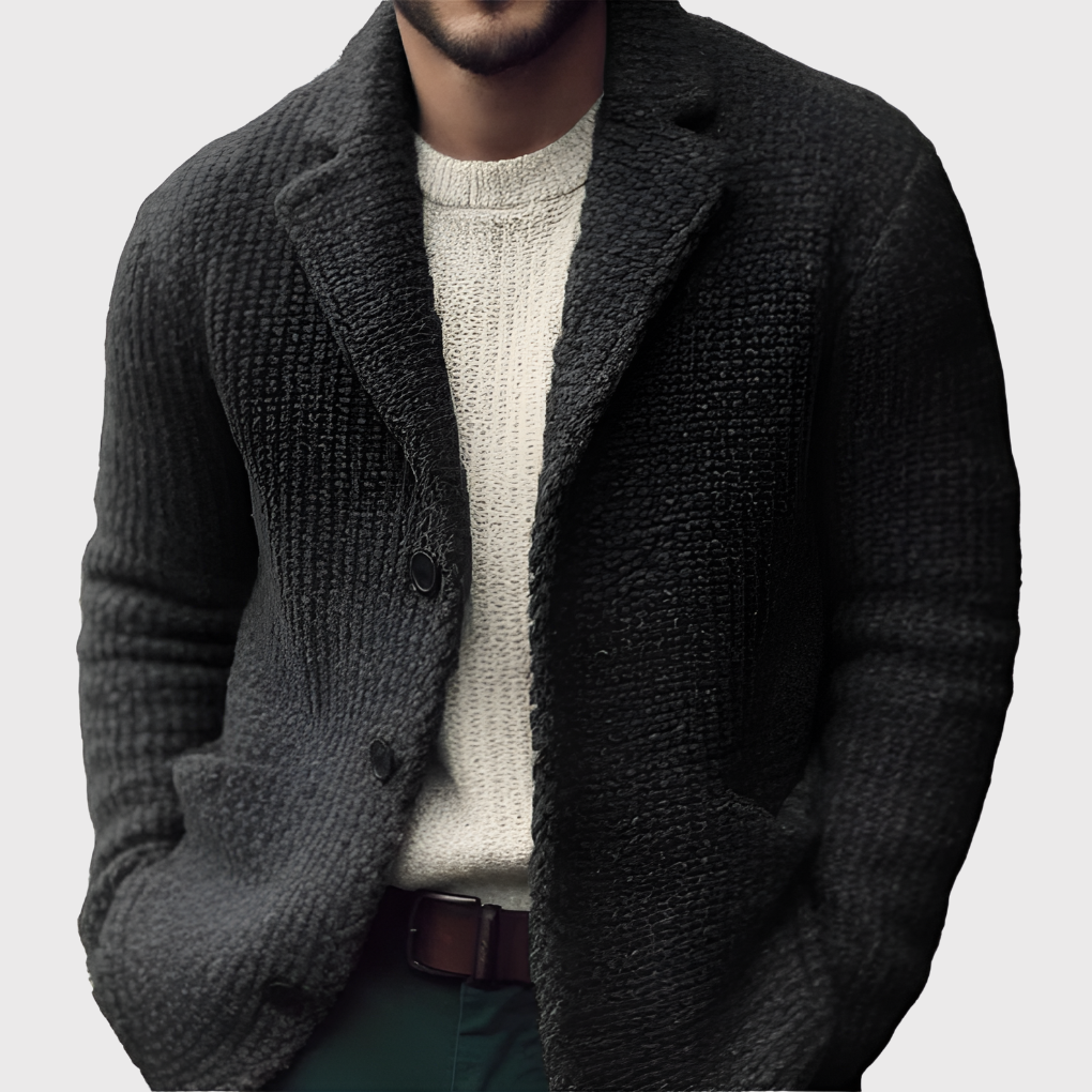 Charly | Men's Knit Blazer Button-Front Cardigan