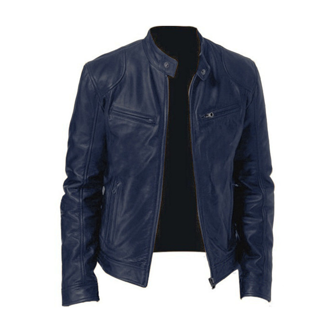 Charly | Men's Leather Racer Jacket
