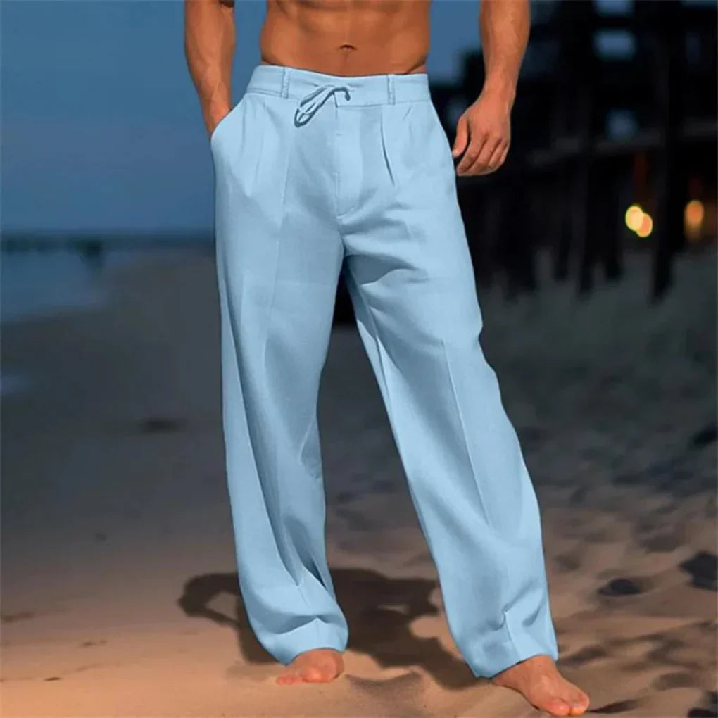 Charly | Men's Wide Leg Dress Pants with Drawstring Waist