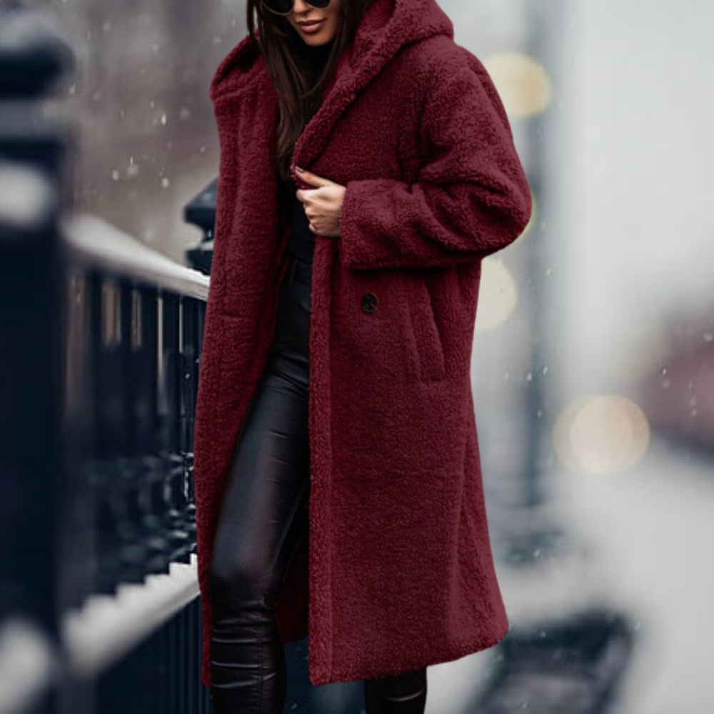 Charly - The Coziest Elegance Faux Fur Hooded Jacket