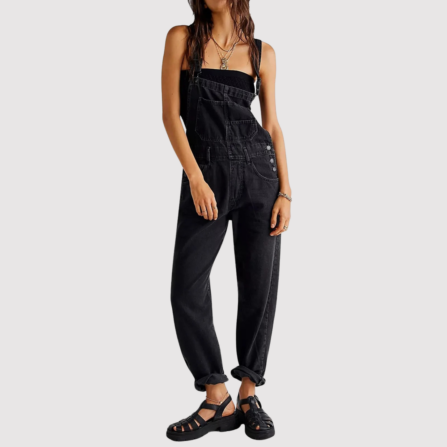 Charly | Women's Denim Overalls Relaxed Fit Jumpsuit