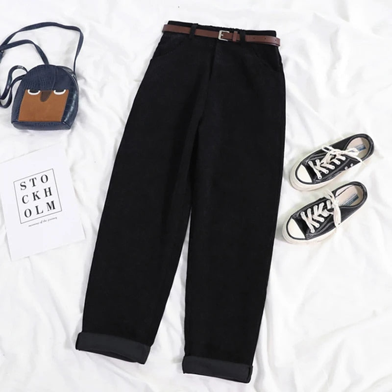 Charly | Women's High-Waist Corduroy Trousers Relaxed Fit