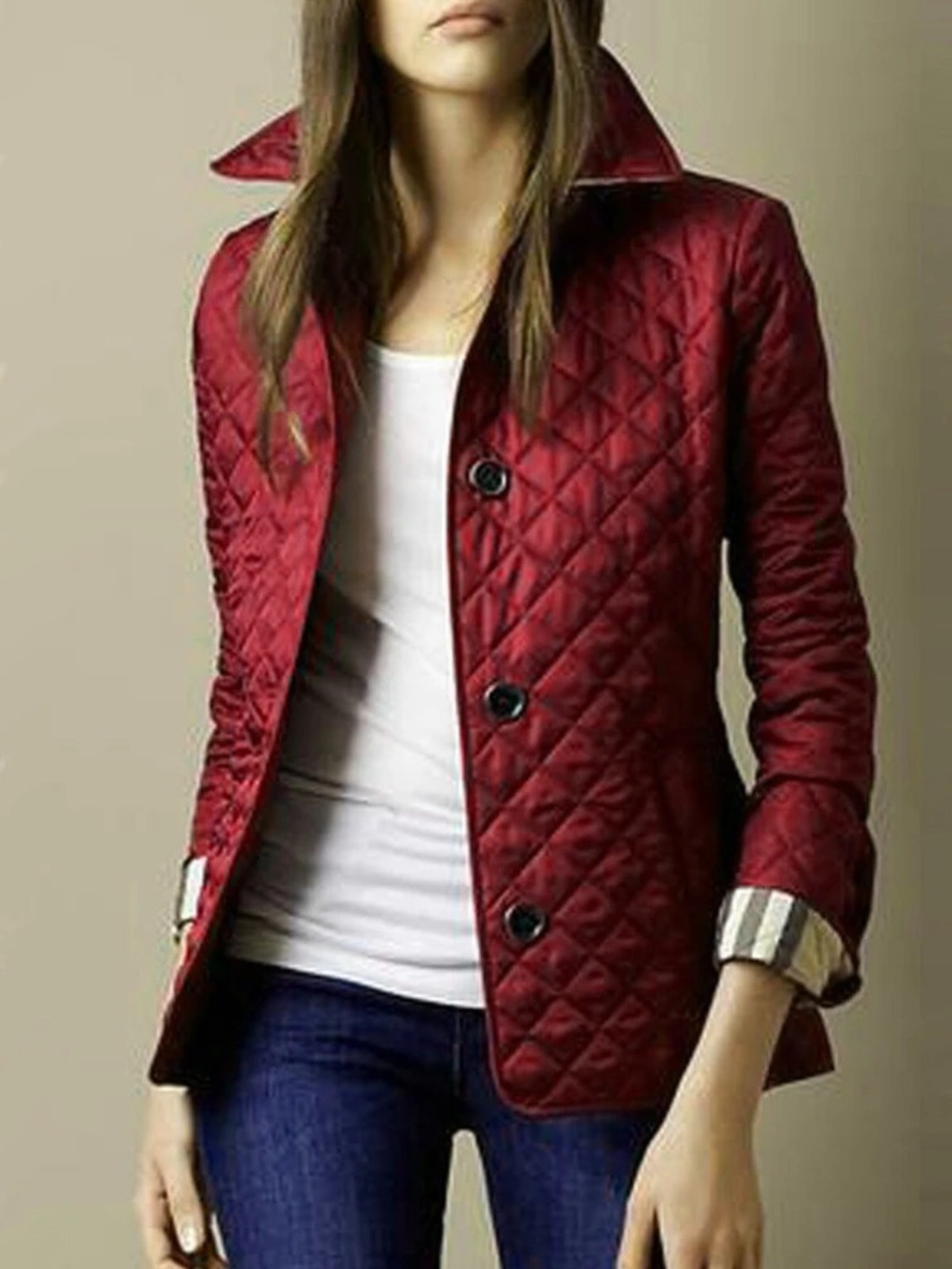 Charly | Women's Quilted Jacket with Turned-Down Collar