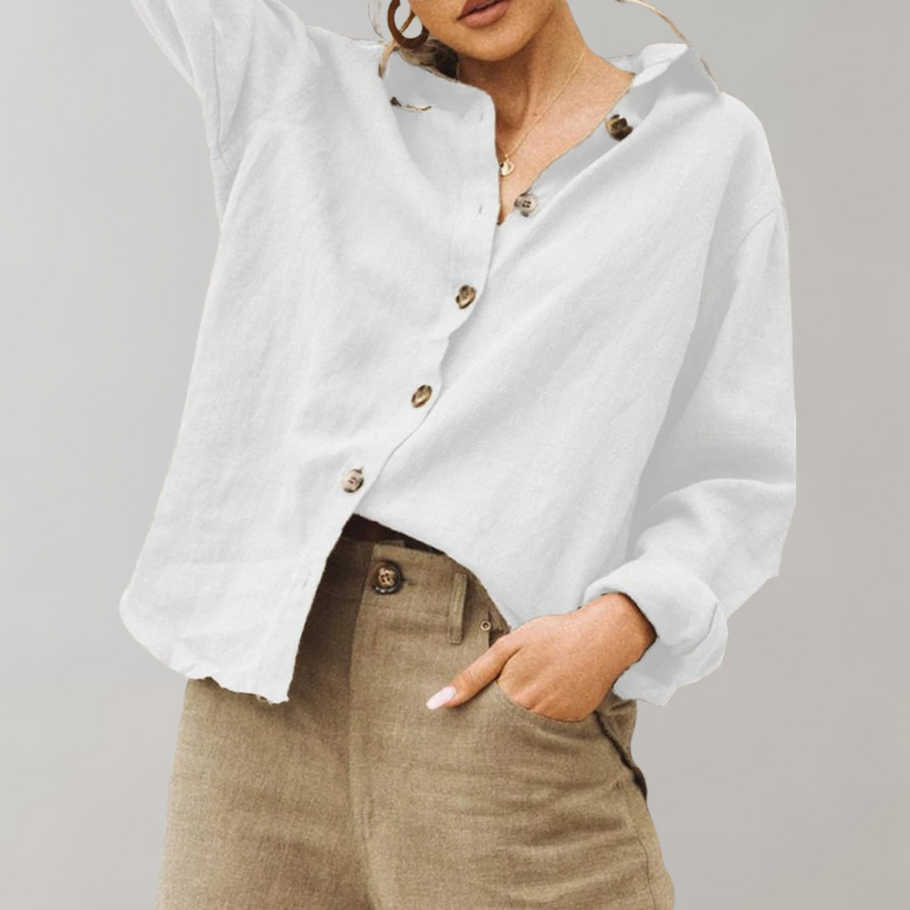 Charly | Women's Relaxed Fit Button-Down Blouse