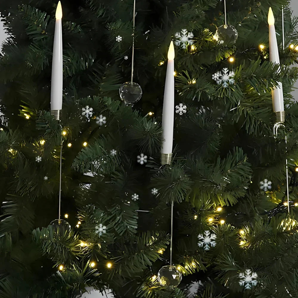 Christmas Tree Lights with Flickering LED Candles