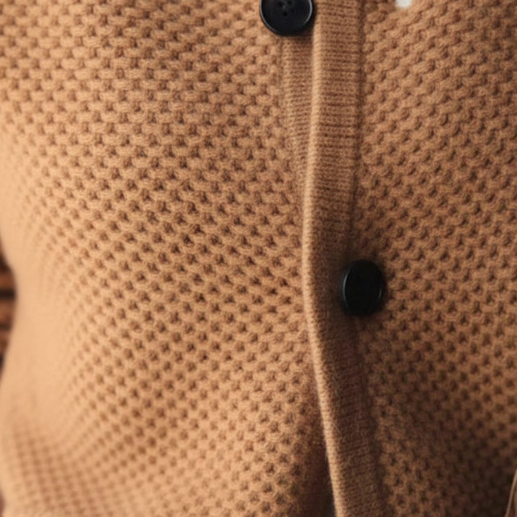 Figure-flattering cardigan sweater
