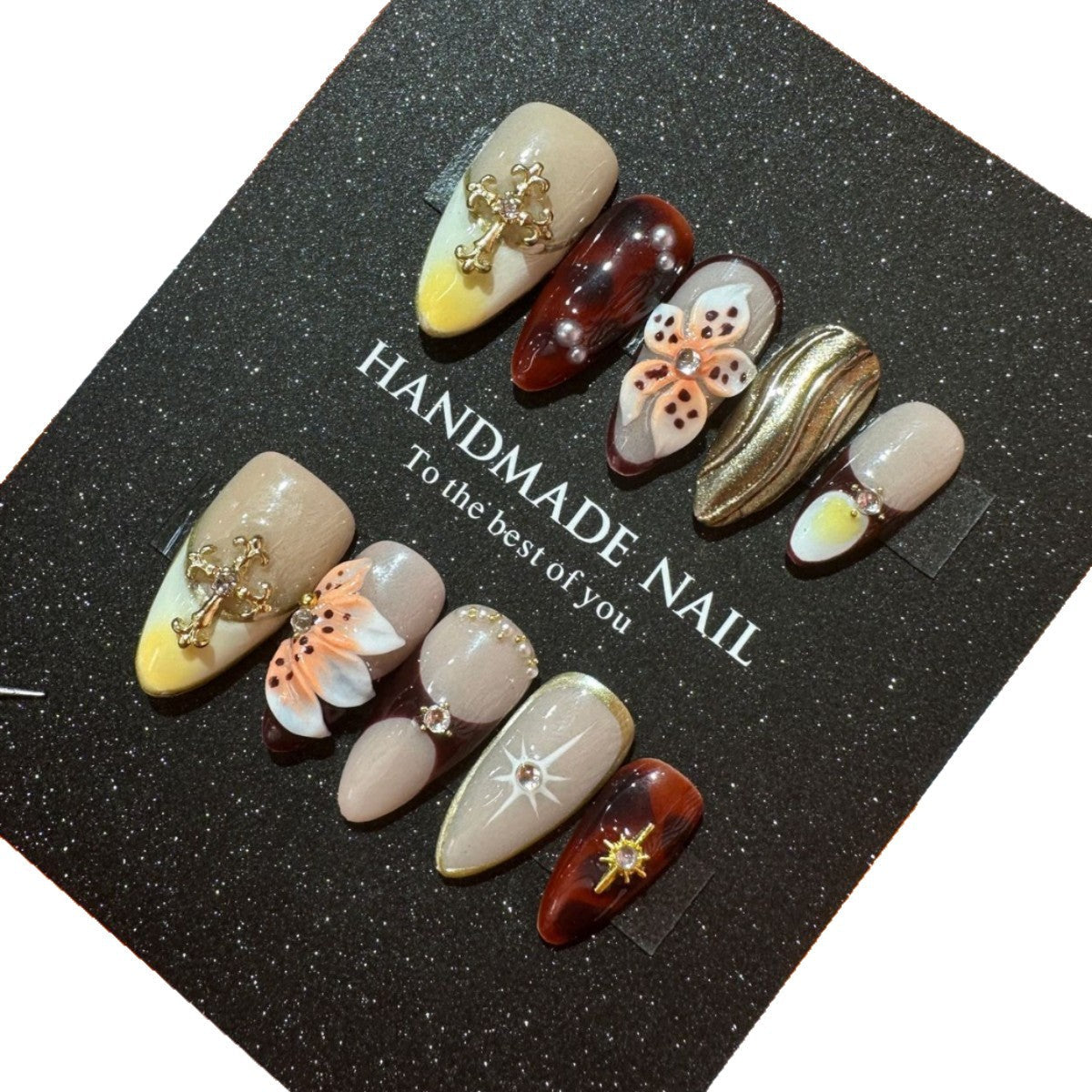 Handmade Press-On Nail Art Set
