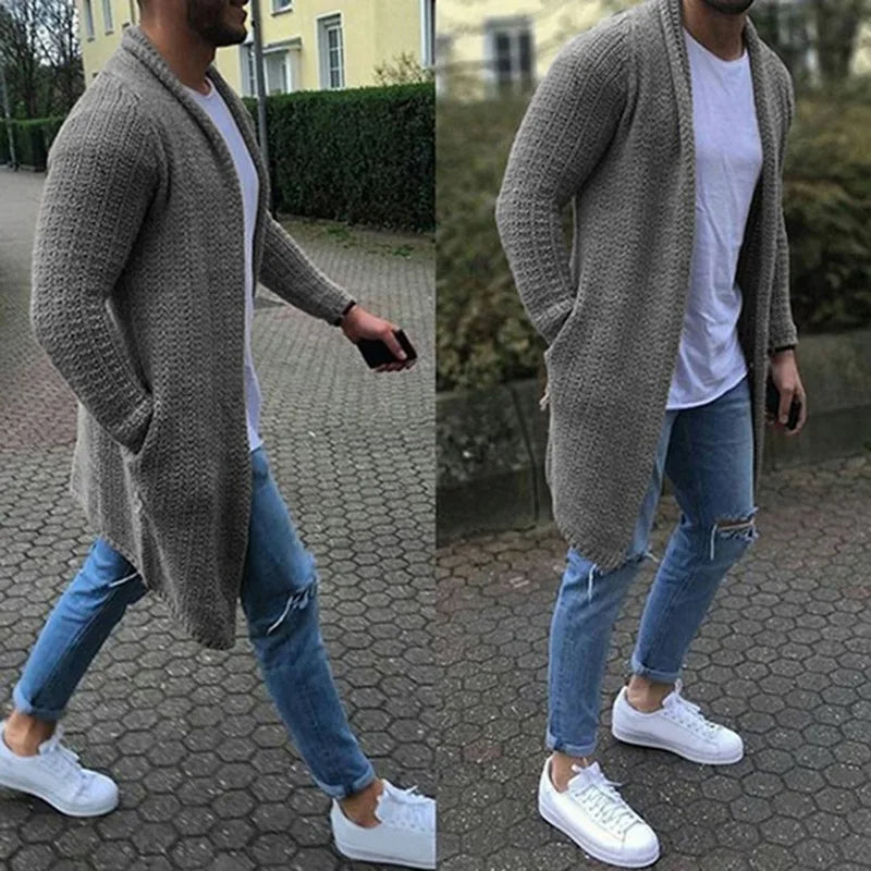 Slim-Fit Winter Warm Long Cardigan