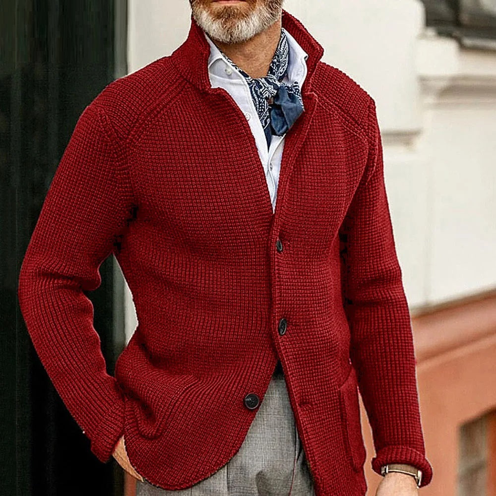 Warm Knitted Cardigan with Pockets