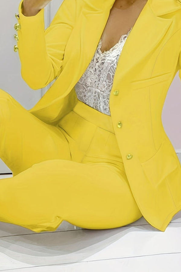 Women's Elegant Two-Piece Blazer and Pants Suit Set