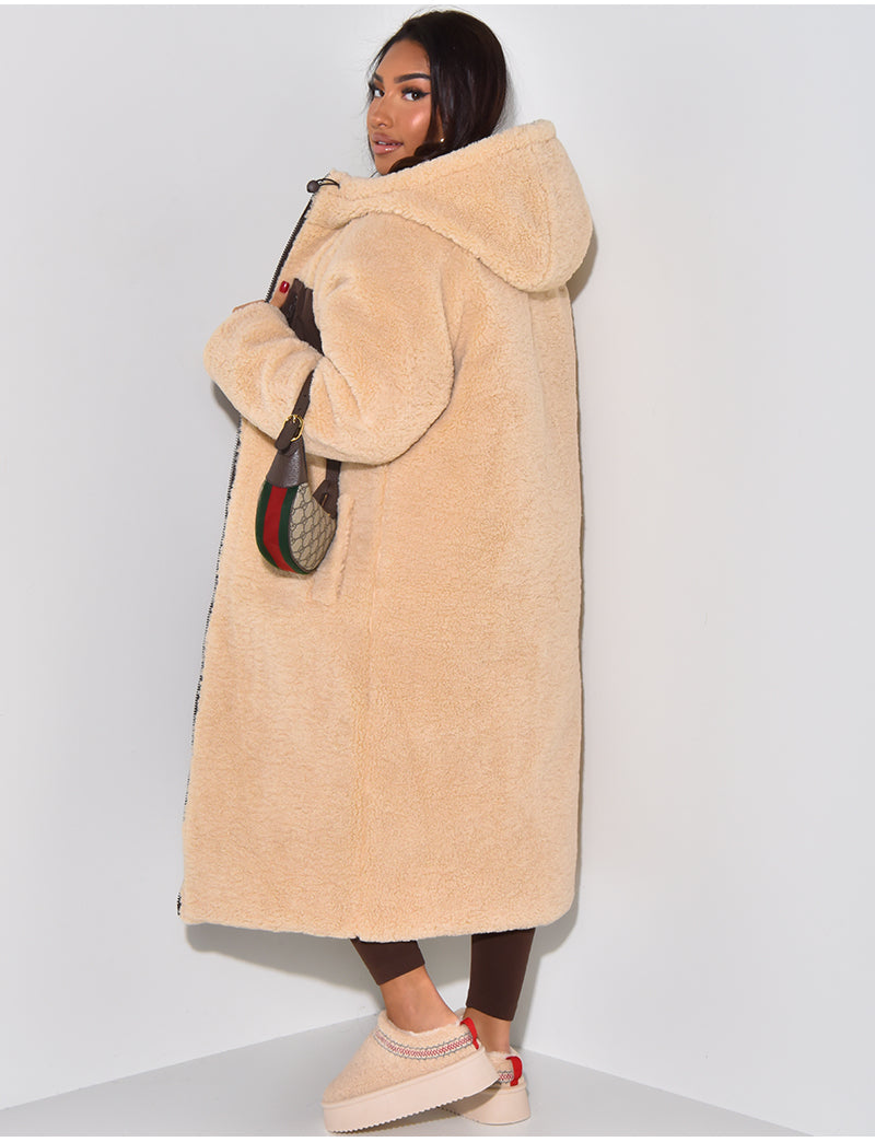 Women's Reversible Winter Jacket with Two Looks in One