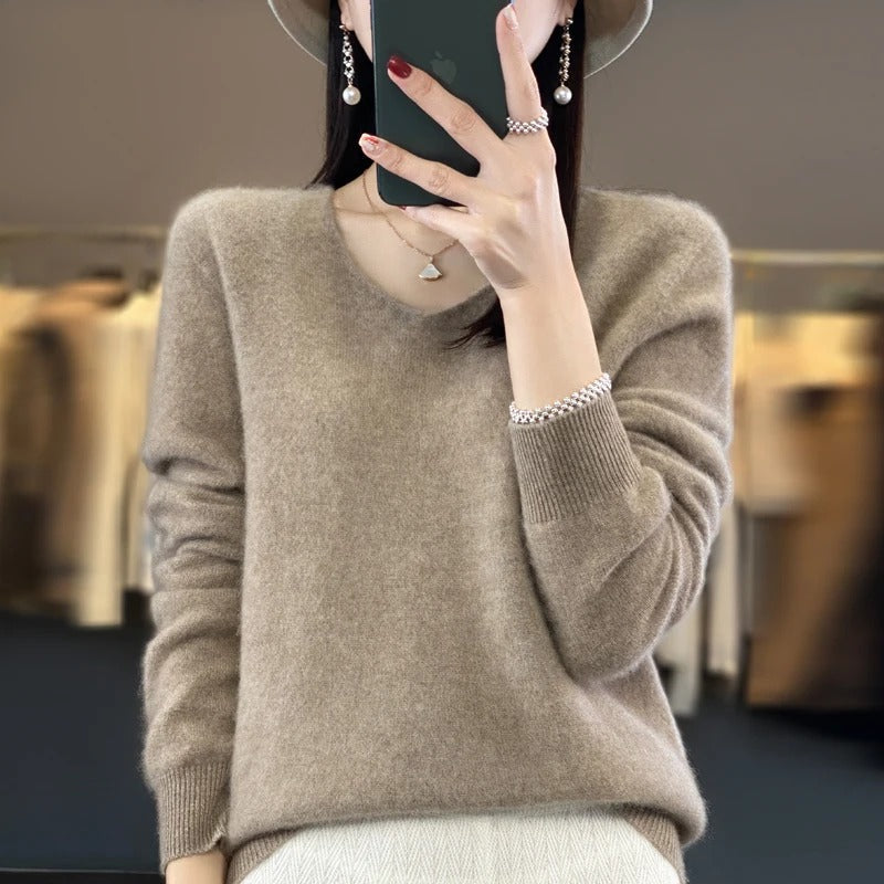 Women's V-Neck Wool Sweater