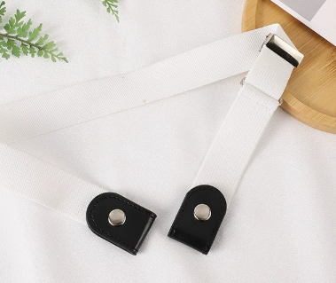 2-Pack Buckleless Elastic Waist Belts | Flat & No Pressure