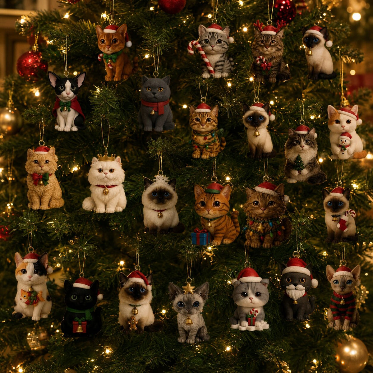 2026 Cat Advent Calendar - 24 Festive Cat Designs, Christmas Countdown