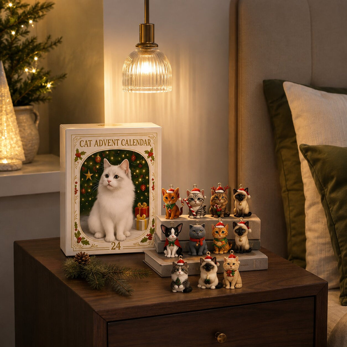 2026 Cat Advent Calendar - 24 Festive Cat Designs, Christmas Countdown