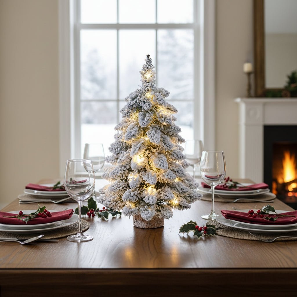45cm LED Christmas Tree with Frosty Snow Effect