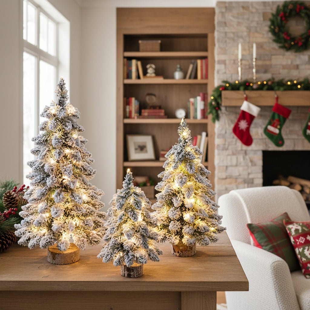 45cm LED Christmas Tree with Frosty Snow Effect