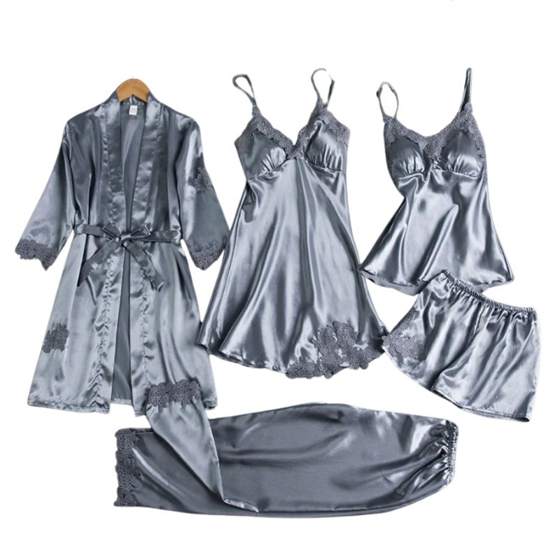 5-in-1 Satin Nightwear Set