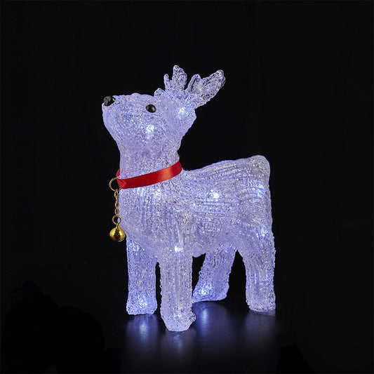 Acrylic Reindeer with LED Lights - Height 22 cm