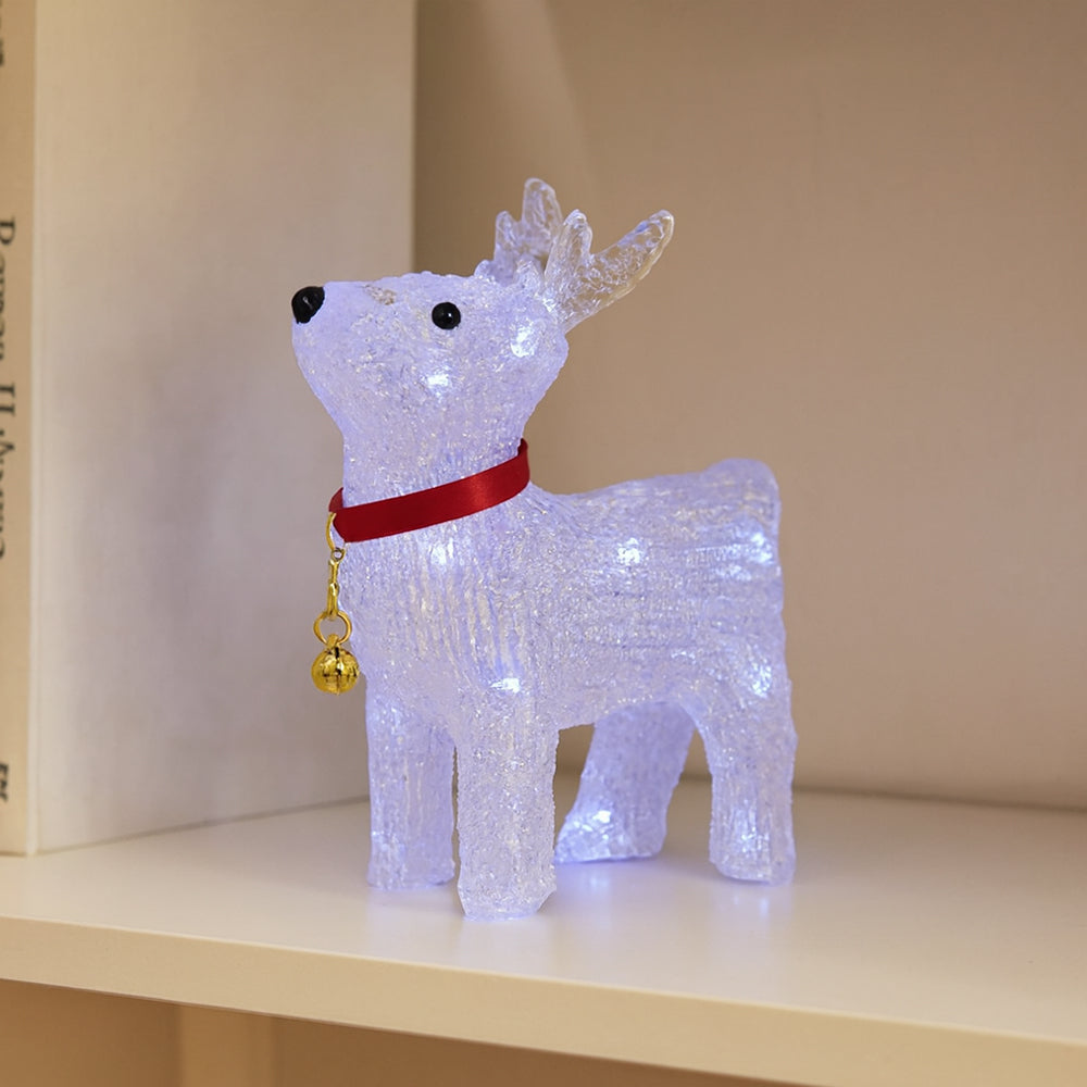 Acrylic Reindeer with LED Lights - Height 22 cm
