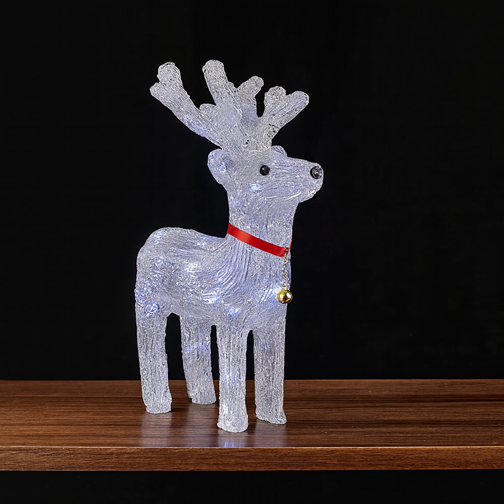 Acrylic Reindeer with LED Lights - Height 35 cm