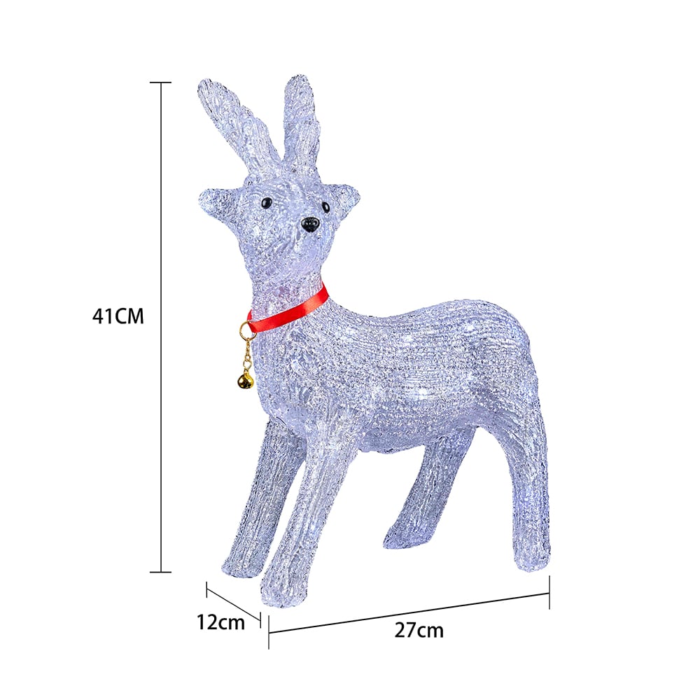 Acrylic Reindeer with LED Lights - Height 41 cm