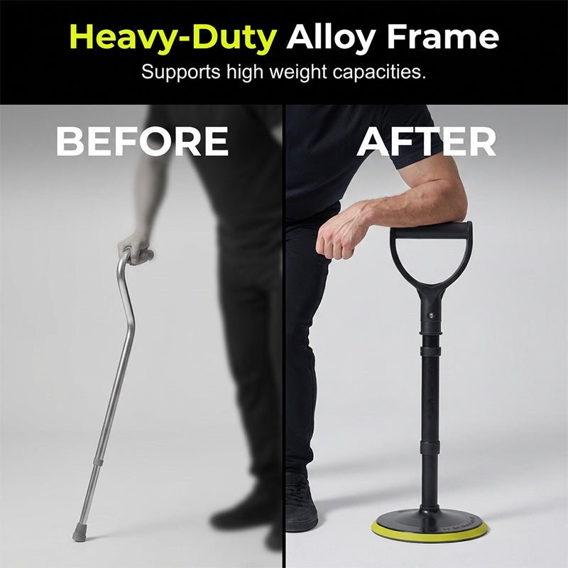 Adjustable Lightweight Aluminum Cane with Anti-Slip Base