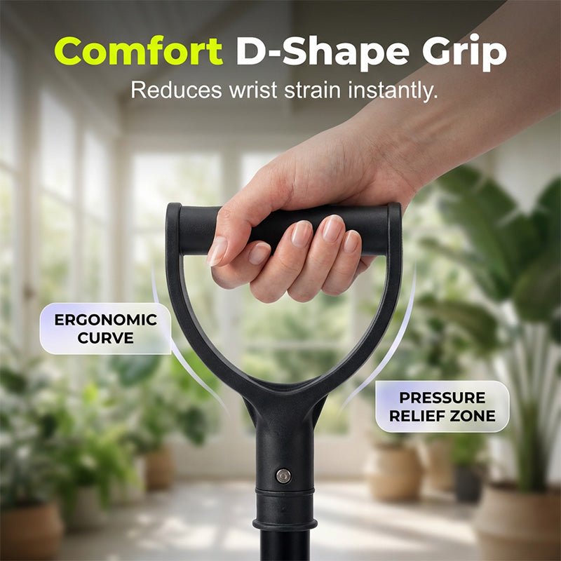 Adjustable Lightweight Aluminum Cane with Anti-Slip Base