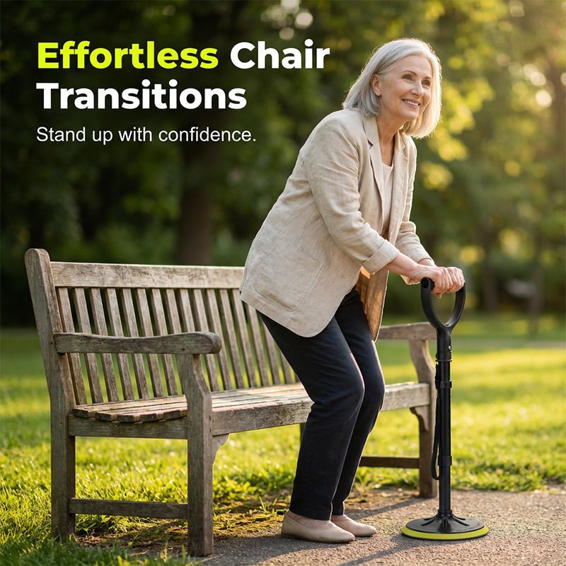 Adjustable Lightweight Aluminum Cane with Anti-Slip Base