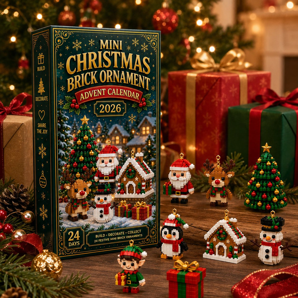 Advent Calendar with 24 Buildable Mini Figures