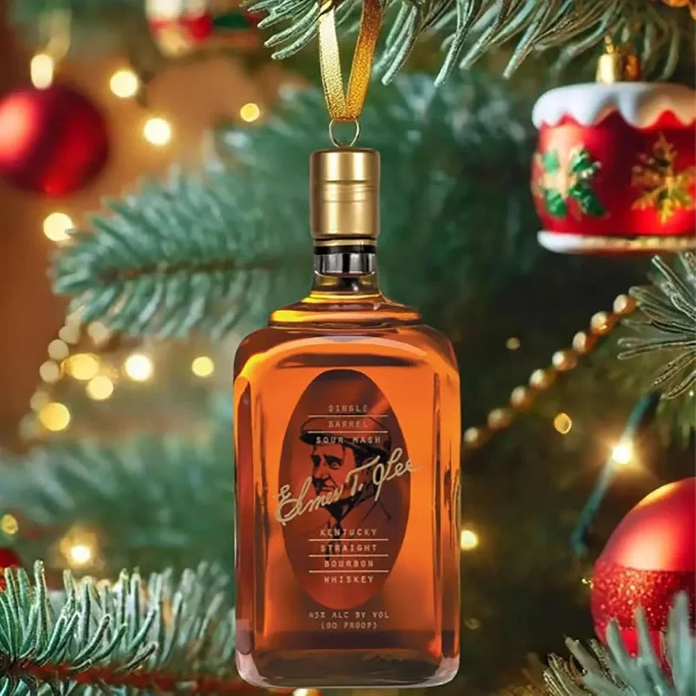 Advent Calendar with Mini Bottle Ornaments – 24-Day Bourbon Whiskey Themed Countdown
