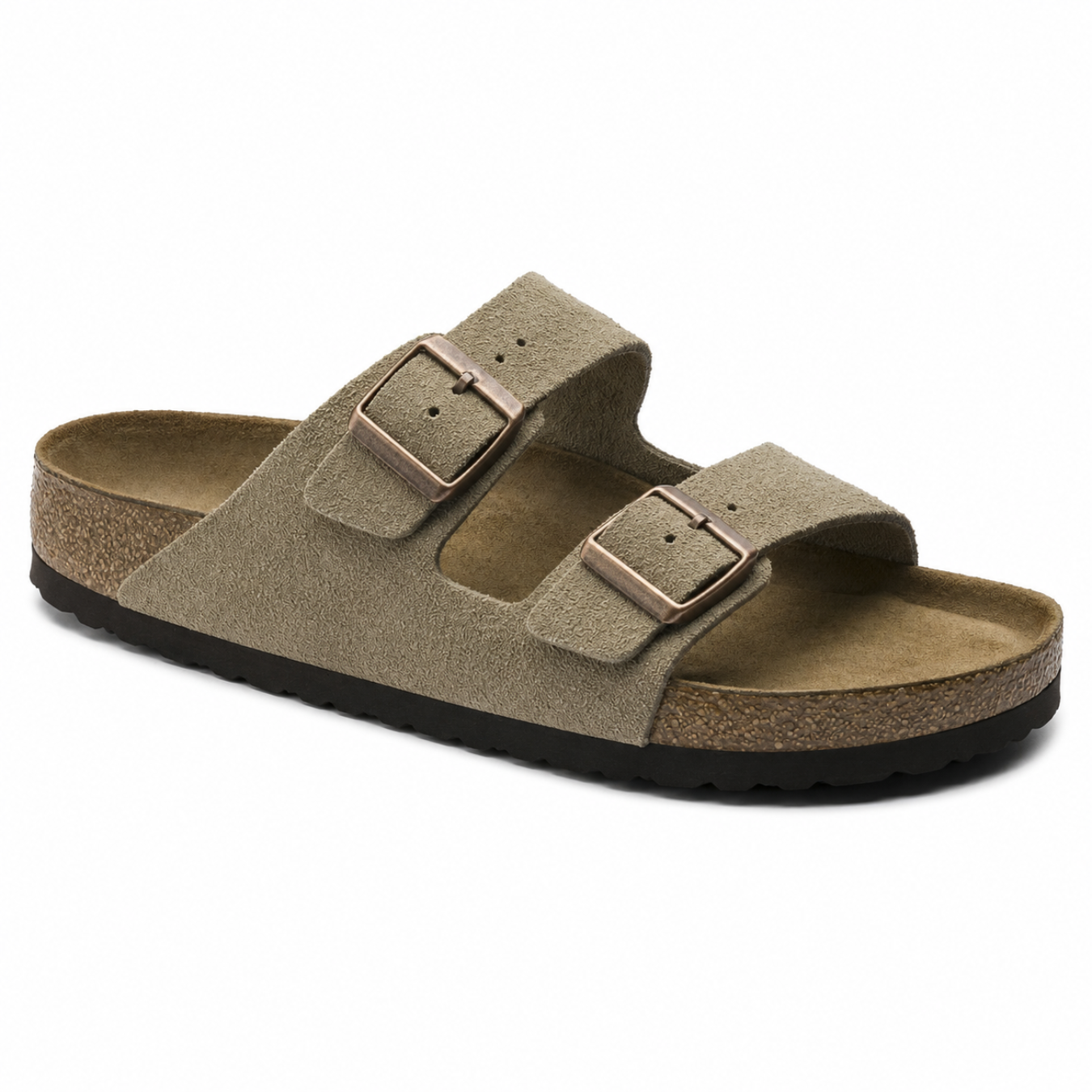 Arizona Suede Taupe: Ergonomic Casual Sandals - Image 1