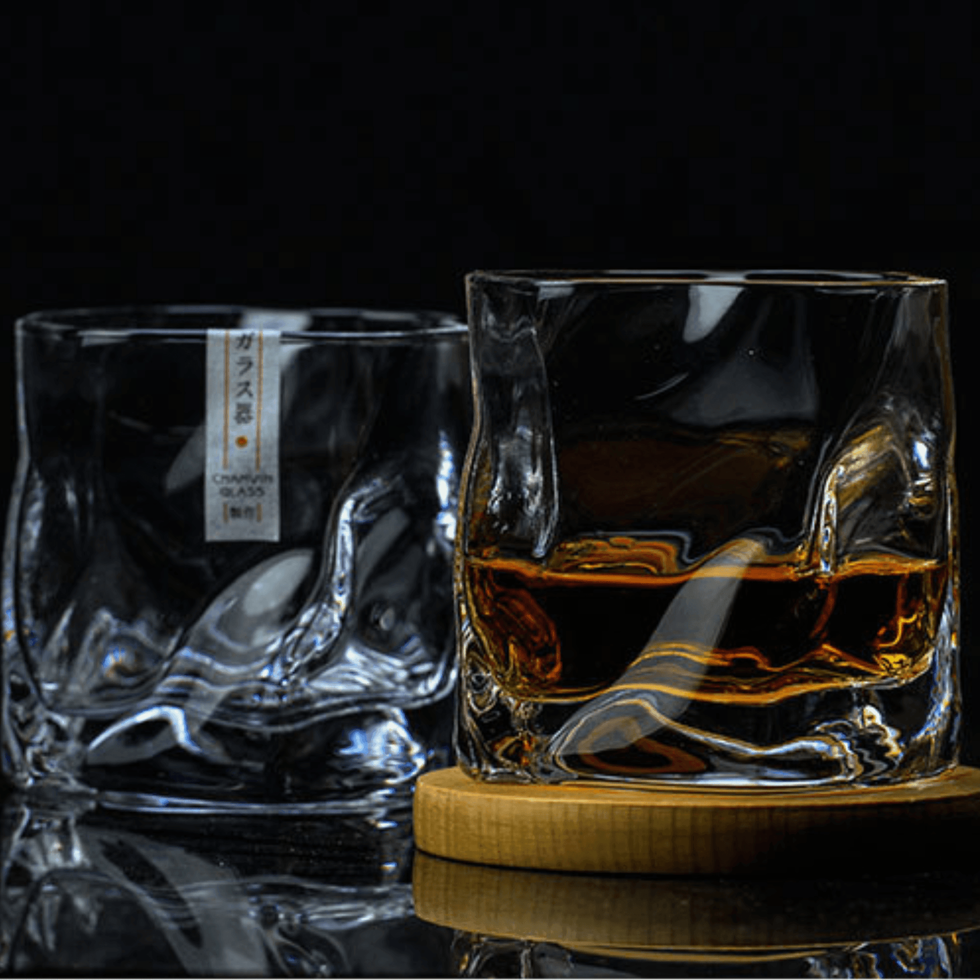 Astra Kiriko Crumple Whisky Glass Edo Craft Artisan