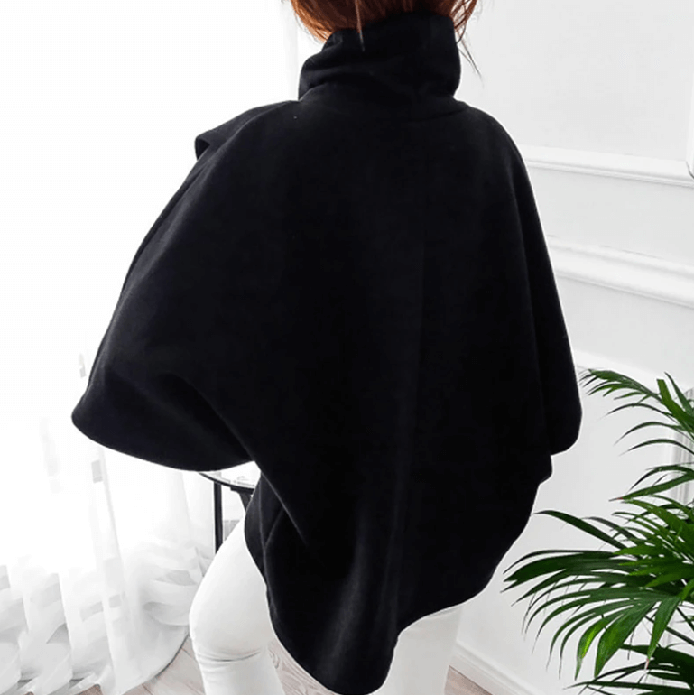 Asymmetrical Turtleneck Sweater