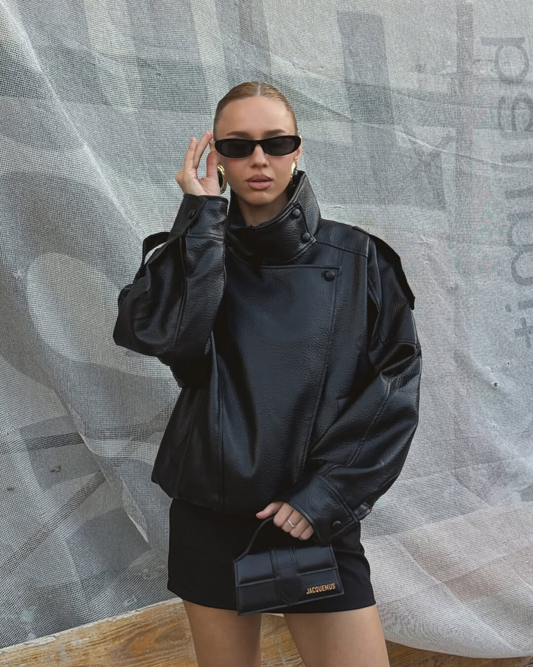 Asymmetrical Vegan Leather Jacket