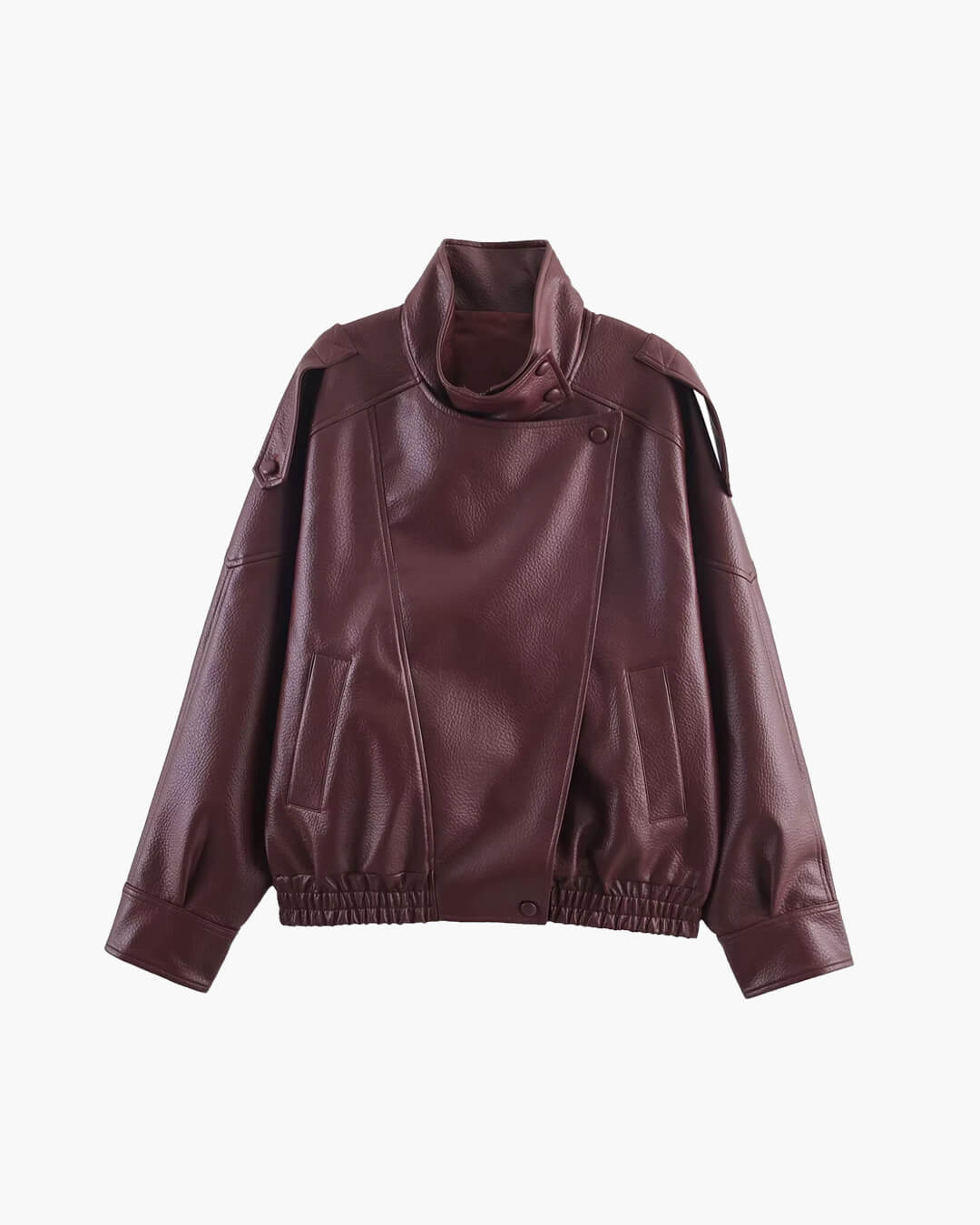 Asymmetrical Vegan Leather Jacket