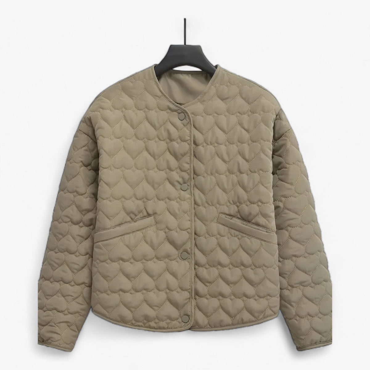 Autumn/Winter Heart-Quilted Jacket