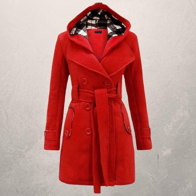 Belted Winter Coat with Hood