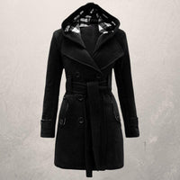 Belted Winter Coat with Hood