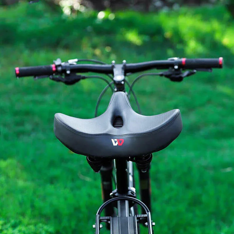 Bike Saddle | Extra Wide with Cutout | High-Density Padding & Suspension
