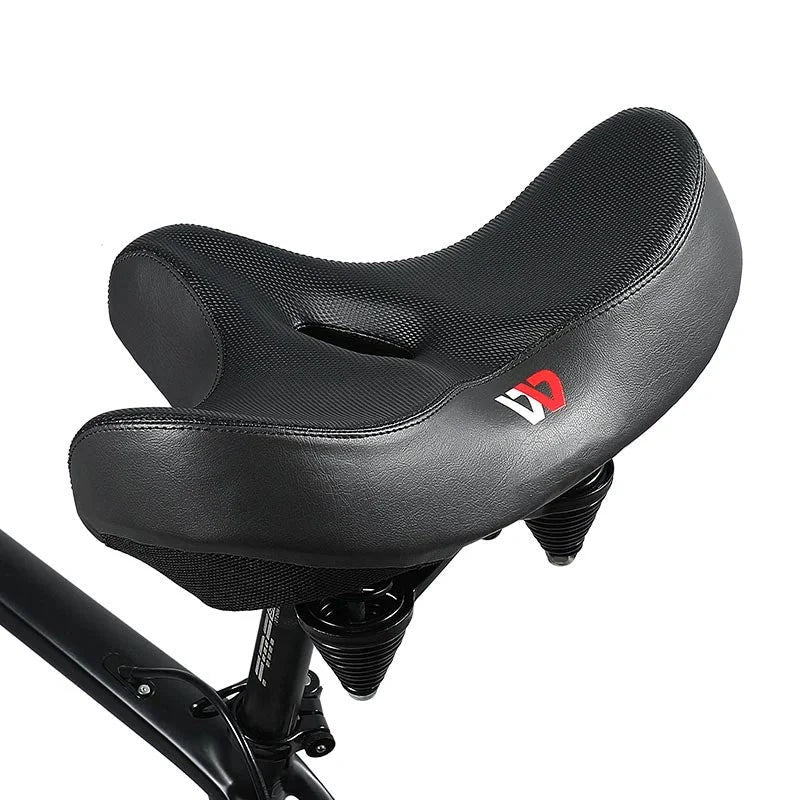 Bike Saddle | Extra Wide with Cutout | High-Density Padding & Suspension