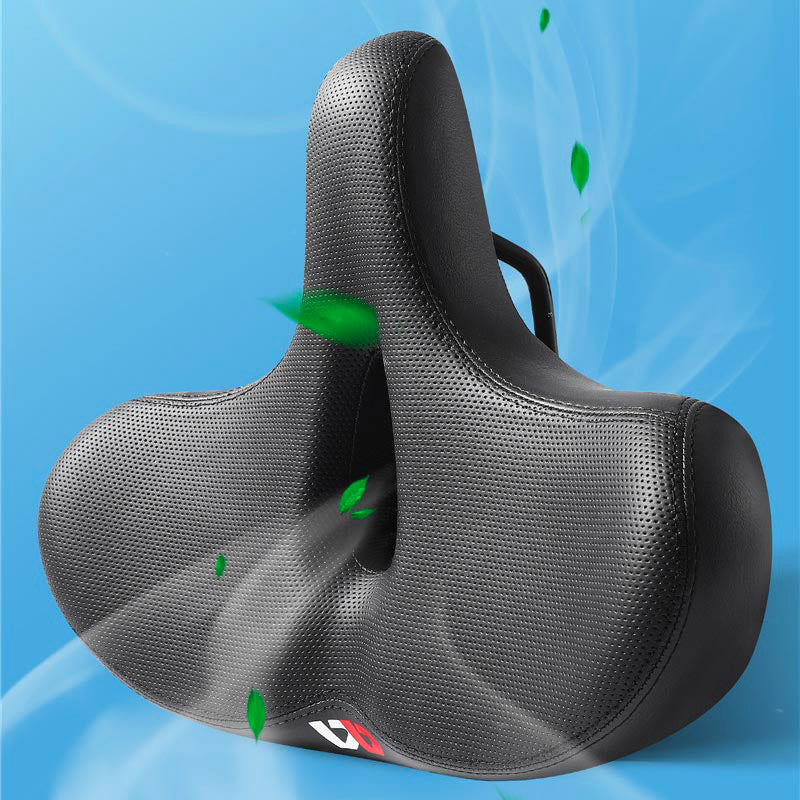 Bike Saddle | Extra Wide with Cutout | High-Density Padding & Suspension