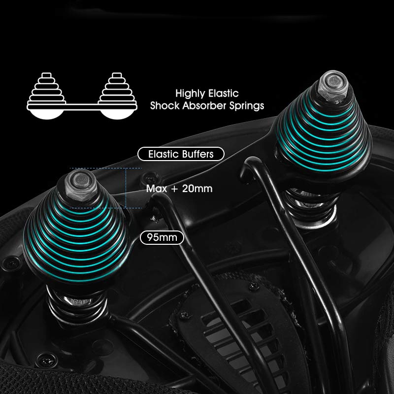 Bike Saddle | Extra Wide with Cutout | High-Density Padding & Suspension