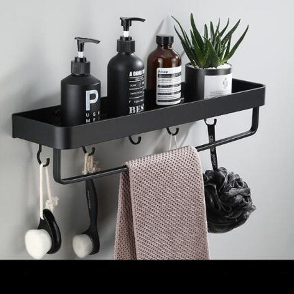 Black Aluminum Alloy Wall Shelf