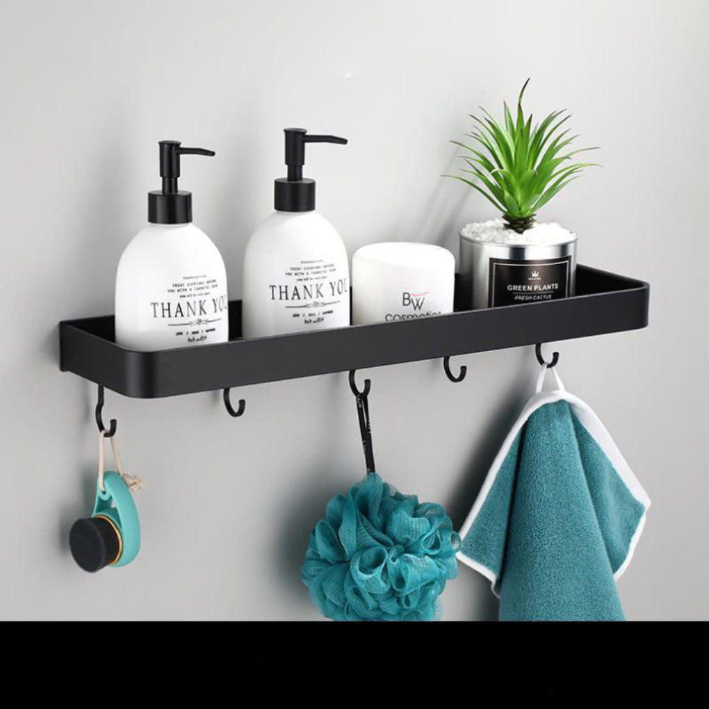 Black Aluminum Alloy Wall Shelf