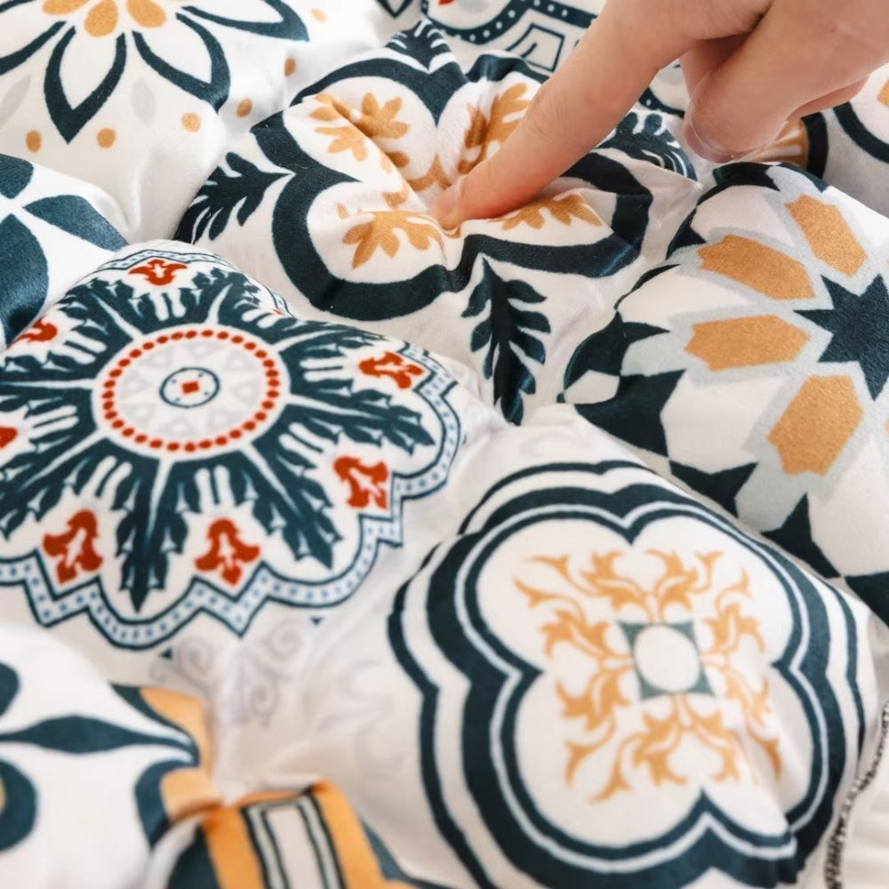 Bohemian Print Quilted Sofa Cover